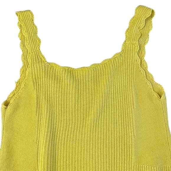 Moth Anthropologie Yellow Newport Sweater Tank, Size L - Picture 7 of 9
